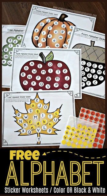 Practicing matching uppercase and lowercase alphabet letters will never be more fun than with these free printable alphabet circle sticker worksheets themed just for fall. Did I mention they are FREE!! I didn’t want you to miss these super fun, free printable Alphabet Sticker Worksheets from our sister site today. These can be printed in color or … Fall Alphabet, Kindergarten Alphabet, Alphabet Sticker, Abc Worksheets, Fall Preschool Activities, Fall Kindergarten, Abc Activities, Lowercase Alphabet, Apple Theme