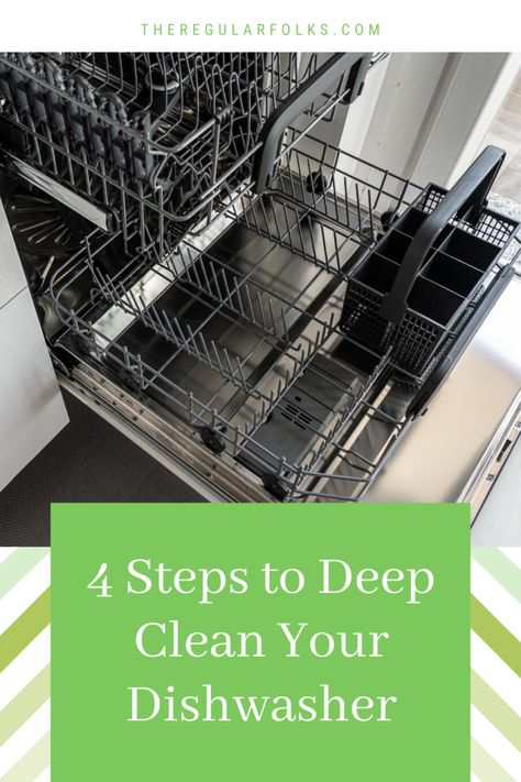 How I Deep Clean My Dishwasher | The Regular Folks Microwave Sponge, Dishwasher Smell, Making A Bed, Dryer Cleaning, Dishwasher Filter, Kitchenaid Dishwasher, Cleaning Your Dishwasher, Cheap Groceries, Dishwasher Cleaner