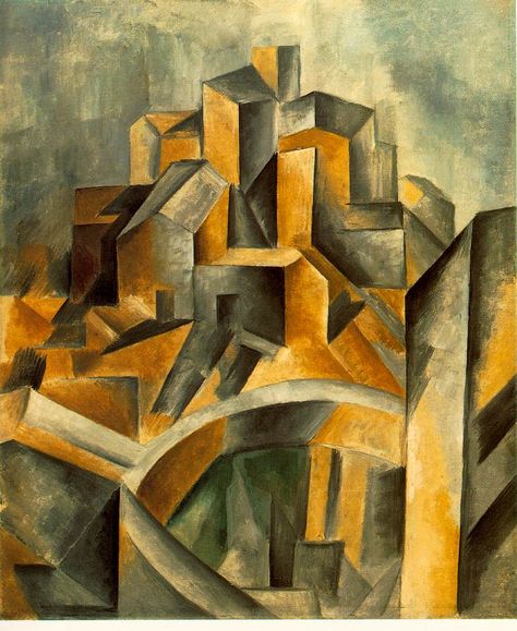 Pablo Picasso - The Reservoir, Horta de Ebro (1909) Pablo Picasso Cubism, Picasso Cubism, Cubist Movement, Cubist Paintings, Pablo Picasso Art, Dora Maar, Pablo Picasso Paintings, Galleria D'arte, Cubist Art