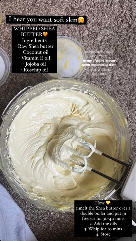 Natural Skin Care Products Diy, Diy Body Cream, Diy Body Butter Recipes, Body Butter Recipes, Diy Moisturizer, Haut Routine, Natural Skincare Recipes, Homemade Body Butter, Holistic Skin Care