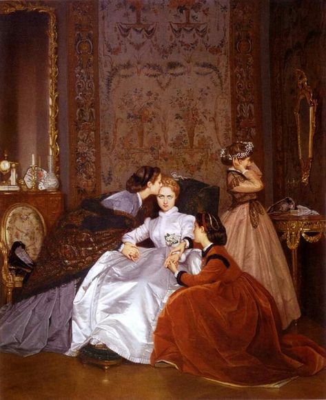 Auguste Toulmouche, Victorian Paintings, Rennaissance Art, Historical Art, Old Paintings, Ethereal Art, Classical Art, Old Art, Funny Art