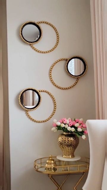 Diy Mirror Decor, Diy Wall Art Decor, Diy Dollar Tree Decor, Craft Room Decor, Diy Dollar Store Crafts, Diy Crafts Room Decor, Diy Decor Crafts, Easy Diy Art, Diy Mirror