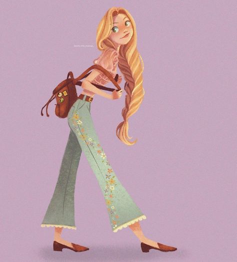 Amanda✏ (@pretty_little_drawings_) • Instagram photos and videos Rapunzel Modern Art, Rapunzel Fanart Modern, Modern Day Rapunzel Outfit, Rapunzel Modern Outfit, Modern Rapunzel Outfit, Rapunzel Modern, Rapunzel Illustration, Modern Day Rapunzel, Rapunzel Fanart