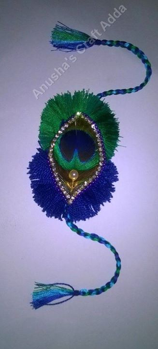 Rakhi peacock theme Handmade Rakhi Designs, Rakhi Making, Handmade Rakhi, Rakhi Design, Peacock Theme, Making Ideas, Crochet Earrings, Crochet, Quick Saves