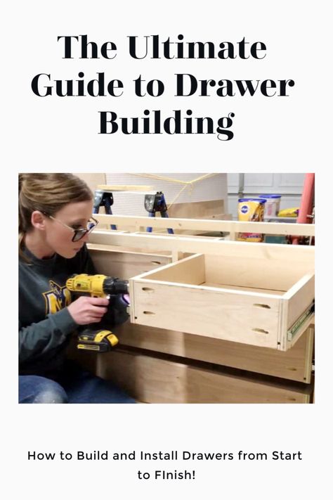 Build Drawers, Building Drawers, Building Shelves, Building Kitchen Cabinets, Boxes Diy, Essential Woodworking Tools, Drawer Boxes, Woodworking Project Plans, Diy Drawers