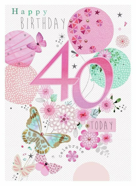 Birthday 40 Woman, 40th Birthday Cards For Women, 40th Birthday Images, Happy Birthday 40, Happy Birthday Ecard, Cards For Women, Happy Birthday Today, Birthday Wishes Cake, Narnia Books