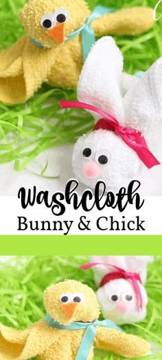 Washcloth Bunny, Washcloth Animals, Washcloth Crafts, Easter Eggs Kids, Easter Baby Shower, The Seasoned Mom, Easter Activities For Kids, Basket Making, Back To School Crafts