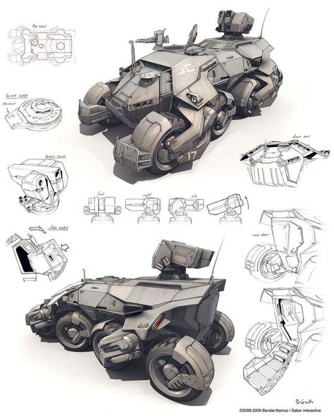 Apc Concept, Robots Concept, Futuristic Cars, Mechanical Design, Concept Car, Vehicle Design, Sci Fi Art, Design Sketch, 그림 그리기