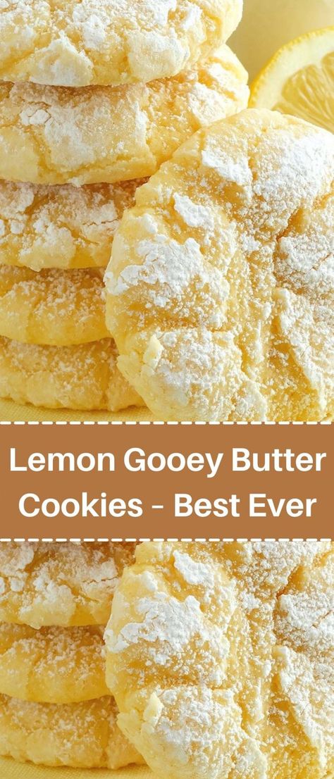 Lemon Gooey Butter Cookies – Best Ever Lemon Gooey Butter Cookies, Gooey Butter Cookies Recipe, Cookies Best, Gooey Butter Cookies, Gooey Butter, Lemon Dessert Recipes, Butter Cookies Recipe, Lemon Flavor, Läcker Mat