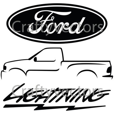 image 0 Ford Svg, Ford Lightning, Lightning Logo, Ford Logo, Car Vector, Truck Art, Vector Drawing, Dad Birthday, Ford Ranger