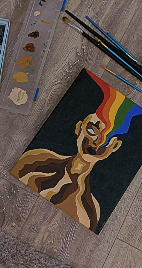 Blm Art Ideas, Lgbtq Paintings Canvas, Lgbtq Painting Ideas, Gender Painting, Lgbtq Drawing Ideas, Lgbtq Art Painting, Pride Paintings Ideas, Blm Painting, Lgbtq Drawings