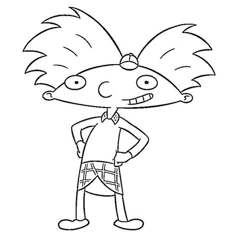 Hey Arnold coloring pages - free coloring pages for kids - free printable | Hey Arnold Character Tattoos, Free Coloring Pages For Kids, Cartoon Character Tattoos, Hey Arnold, Free Coloring Pages, Free Kids, Cartoon Character, Free Coloring, Coloring Pages For Kids