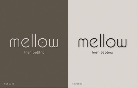 Mellow Linen bedding Brand identity :: Behance Cosmetic Logo, Branding Logo Design, Bedding Brands, Graphic Design Branding, Bedding Shop, Branding Design Logo, Freelancing Jobs, Bed Linen, Design Branding