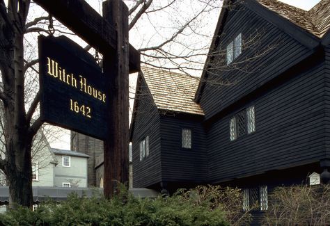 Back in 1692, the infamous Salem witch trials were held in this tiny New England town, and hundreds of years later, the area's witchy ties still draw herds of visitors—especially around Halloween. Salem Witch House, Salem Mass, Most Haunted Places, Salem Massachusetts, Salem Ma, Salem Witch, Scary Places, Exotic Places, Most Haunted