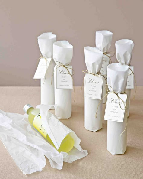 This Romantic Italian Wedding Features a Historic Venue—and One Amazing View | Martha Stewart Weddings - Wrapped bottles of Caravella limoncello with labels celebrating "love and adventure" served as favors. Oil And Vinegar Wedding Favors, Romantic Italian Wedding, Wrapped Bottles, Wedding Favors For Men, Italian Wedding Favors, Summer Party Favors, Wedding Features, Romantic Italian, Homemade Wedding Favors