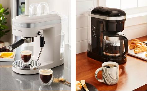 Espresso vs. Coffee: What is the Difference? | KitchenAid Coffee Shop Business Plan, Serving Sizes, Espresso At Home, Coffee Shop Business, Drip Coffee Makers, Countertop Appliances, Automatic Espresso Machine, Caffeine Content, Coffee Uses