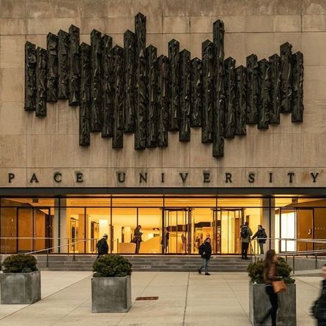 American University Aesthetic, Pace University Nyc, College Core, Pace University, Dream College, American Universities, Brutalist Architecture, August 9, 2025 Vision