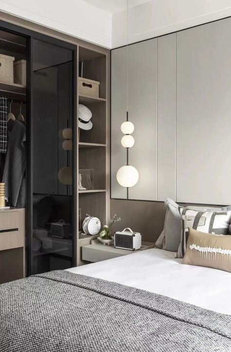 Bed With Wardrobe, Condo Interior, Tv Room Design, Interior Design Boards, Side Tables Bedroom, Wardrobe Design Bedroom, Cabinetry Design, Bedroom Decor Design, Bedroom Bed Design