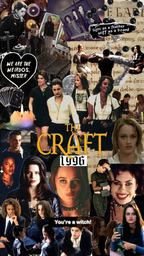 The Craft Scary Movies Wallpapers, The Craft 1996 Aesthetic, Aesthetic Horror Movies, Halloween Movie Collage, Scary Movies Aesthetic, Scary Movie Wallpaper, The Craft Wallpaper, Colure Pallet, 90s Horror Aesthetic