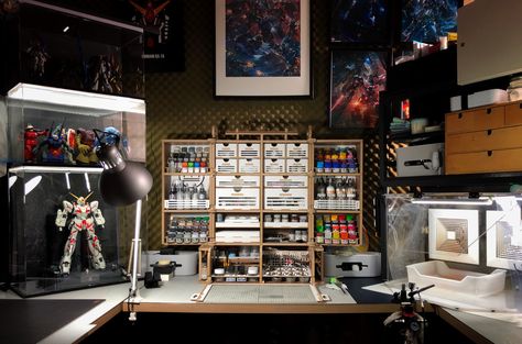 Hobby Workstation, Paint Shelf, Wood Calendar, Modular Workstations, Spray Booth, Equipment Storage, Home Board, Model Kits, Scale Model