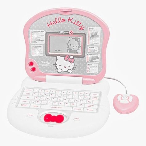 Hello Kitty Computer, Kawaii Gadgets, Aesthetic Electronics, Toy Computer, Hello Kitty Room Decor, Disney Princess Toys, Hello Kitty Merchandise, Hello Kitty Toys, Hello Kitty Makeup