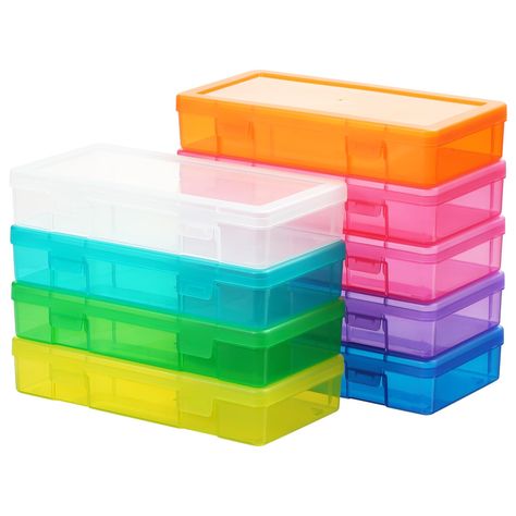 PRICES MAY VARY. 💎【High-Grade Material & Safety Guarantee】These boxes are made of safe and durable polypropylene, non-toxic and tasteless, and protect the health of your family. 😀【Stackable Design & Organizing Solutions】The stackable, modular design of the boxes provides a simple solution to organize everything. You can make the most of the limited space and separate different toys, stationery, cosmetics, socks, etc 👀【See Through】Thanks to the transparent design of the plastic container, you Student Pencil Box Organization, Kids Art Supply Organization, Craft Supply Organization, Store Art Supplies, Crayon Storage, Crayon Organization, Plastic Storage Containers, Organizing Solutions, Craft Organizer