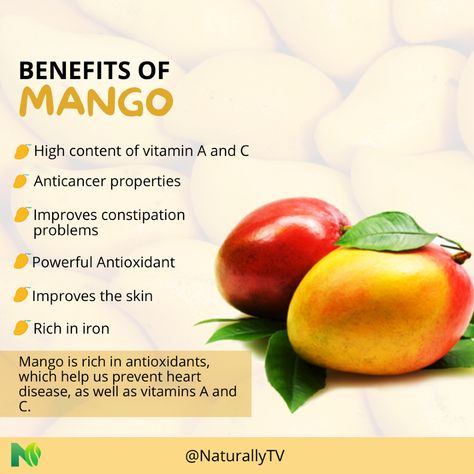 Mango is a delicious tropical gem packed with benefits. 🥭  Rich in vitamins A and C, this fruit strengthens your immune system and takes care of your skin.  Its high antioxidant content helps fight aging and improves digestion thanks to its natural enzymes. 🌟🍃  Celebrate every bite of mango, a fruit that not only nourishes, but also lifts your spirits and makes your health shine.  Share the freshness of mango with your loved ones! 🍑✨ #mango #health #benefits #20oct #naturallytv Benefits Of Mango, Mango Health Benefits, Mango Benefits, Benefits Of Food, Healthy Dinner Options, Poor Digestion, Food Is Medicine, Workouts Exercises, Boost Immune System