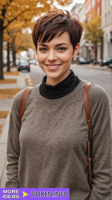 Feminine Pixie Cuts, Hairstyles For Fall, Brunette Pixie, Facial Proportions, Short Hairstyles Fine, Short Hair Images, Swept Bangs, Fabulous Hair, Side Swept Bangs