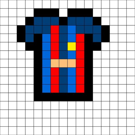 Pixel Art Football Shirt, Football Pixel Art, Pixel Art Football, Spiderman Pixel Art, Art Spiderman, Modele Pixel Art, Doodle Frame, Easy Pixel Art, Pixel Drawing