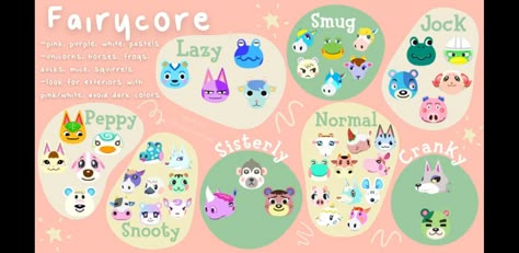 Acnh Fairycore Island, Animal Crossing Fairycore, Fairycore Acnh, Fairycore Island, Kidcore Island, Fairy Island, Acnh Tips, Acnh Villagers, Pink Island