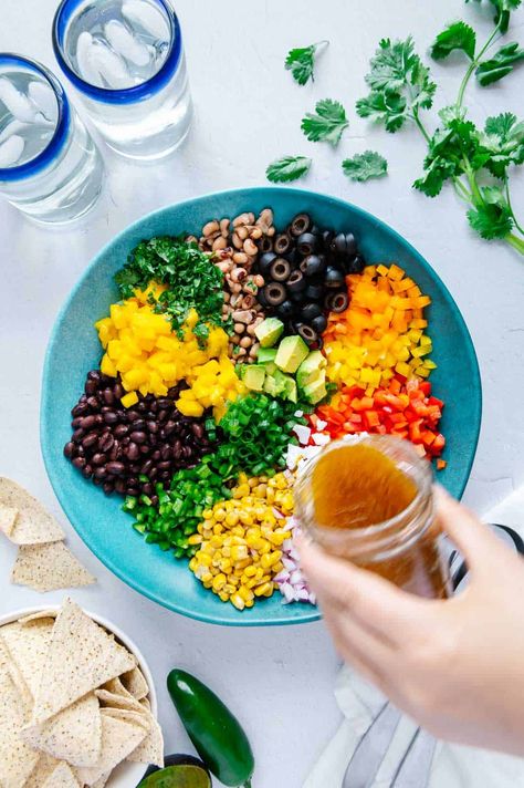 Homemade Dressing for Cowboy Caviar Trader Joes Cowboy Caviar, Ultimate Cowboy Caviar, Caviar Cowboy, Vegetarian Cowboy Caviar, Trader Joe’s Cowboy Caviar, Caviar Recipes, Cowboy Caviar, Homemade Dressing, Game Food