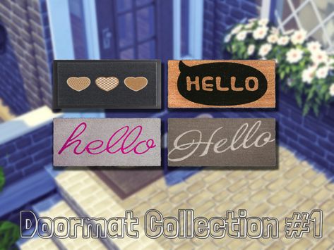 Just a bunch of fun doormats in different styles to decorate your Sims houses! Found in TSR Category 'Sims 4 Rug Recolors' Sims 4 Cc Decor, Hello Doormat, Sims 4 Male Clothes, Summer Rugs, Sims Houses, Sims 4 Downloads, Sims Four, Fluffy Rug, Sims Community