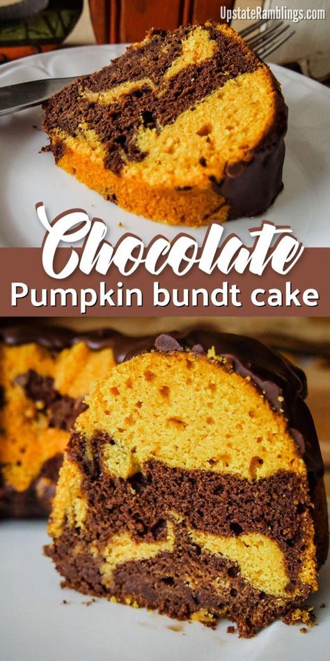 Pumpkin Chocolate Dessert, Chocolate Pumpkin Cake, Dessert Thanksgiving, Thanksgiving Desserts Kids, Pumpkin Bundt, Pumpkin Bundt Cake, Thanksgiving Desserts Easy, Chocolate Pumpkin, Chocolate Bundt Cake