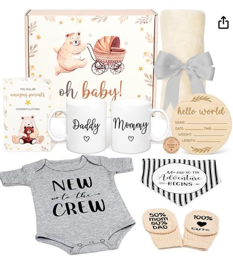 New Parents Gifts for Couples 2024, Pregnancy Gifts for New Mom and Dad, First Time Mom Gifts Basket, Expecting Parents to Be Gift for Baby Shower, Gender Reveal Gender Reveal Gift Ideas, 2024 Pregnancy, Gifts For New Mom, Parents Gifts, Mom Gift Basket, Baby Birth Stats, Gender Reveal Gifts, Parents To Be, Gifts For Expecting Parents