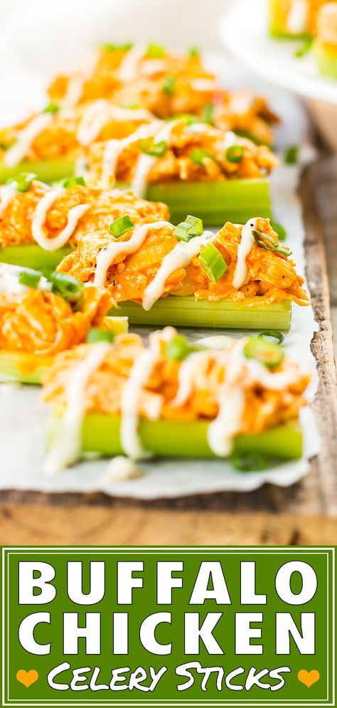 Buffalo Chicken Celery Sticks, Keto Finger Foods, Buffalo Chicken Celery, Best Party Snacks, Chicken Celery, Buffalo Chicken Dip Easy, Healthy Finger Foods, Celery Sticks, Buffalo Wing