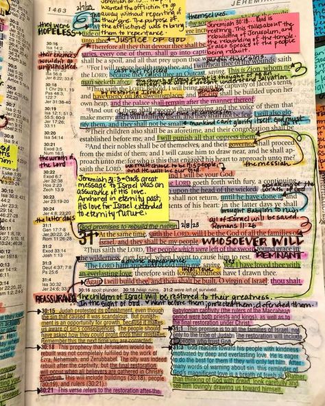 Jeremiah Bible Study Notes, Bible Nerd, In Depth Bible Study, Bible Wrecking, Bible Annotations, Chapter Quotes, Bible Marking, Bible Goals, Bible Highlighting