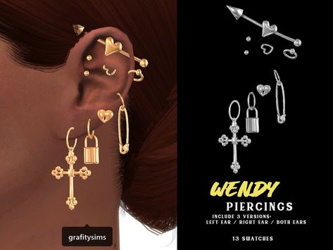 Wendy Piercings | Grafity-cc Sims 4 Piercing Cc, Sims 4 Piercing, Piercing Cc, Chain Hoodie, Gauged Ears, Sims 4 Piercings, Sims 4 Cas Mods, Lip Rings, The Sims 4 Pc