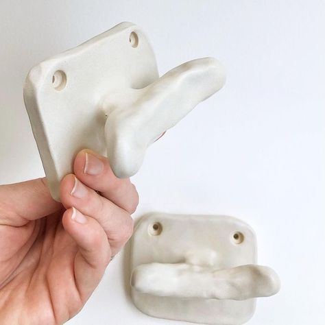 Satin White Ceramic Wall Hooks 🪝 #ceramics #wallhook #ceramichook #pottery #ceramique #ceramica #handmadeceramics #homedecor… | Instagram Ceramic Door Handles, Clay Hooks Diy, Ceramic Wall Hanger, Ceramic Wall Hook, Diy Wall Hooks, Ceramic Hooks, Diy Handle, Ceramic Chain, Ceramic Accessory