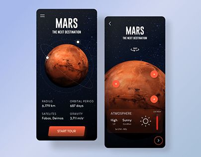 Space App Design, Astronomy Design, Planet App, Budget App, Ui Ux 디자인, Space Tourism, Themes App, Adobe Creative, Mobile App Ui