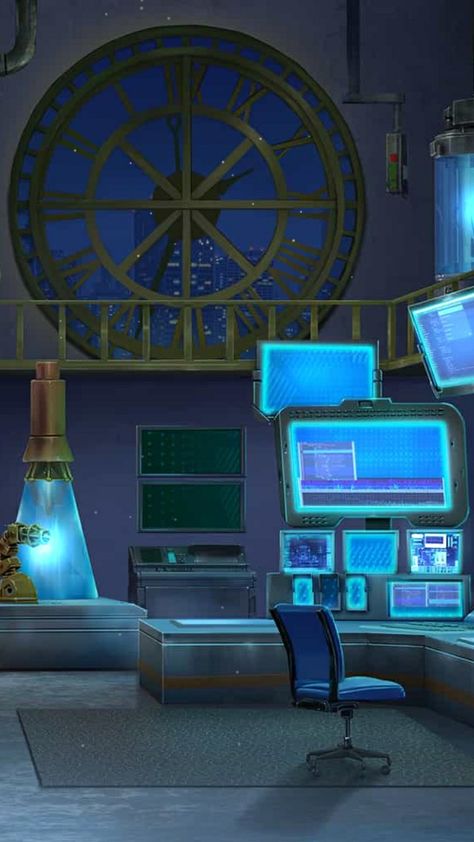 Tech upgraded lair in the clock tower | Hero Superhero Lair, Book Sketches, Building Sketch, Boss Wallpaper, Drawing Cartoon Characters, Superhero Characters, Drawing Cartoon, Clock Tower, Cartoon Drawings