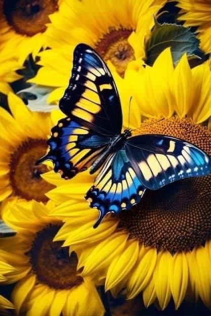 Papillon Photo, Butterflies Pictures, Butterfly And Sunflower, Beautiful Butterfly Images, Butterfly On A Flower, Pictures Of Butterflies, Sunflower Photos, Butterfly Paintings, Photo Papillon