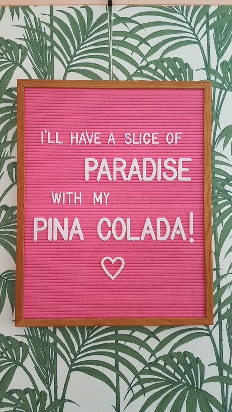 Pina Colada Quotes, Tropical Guest Bedroom, Letter Board Quotes, Board Quotes, Pina Colada, Guest Bedroom, Letter Board, Photography Poses, Mood Board