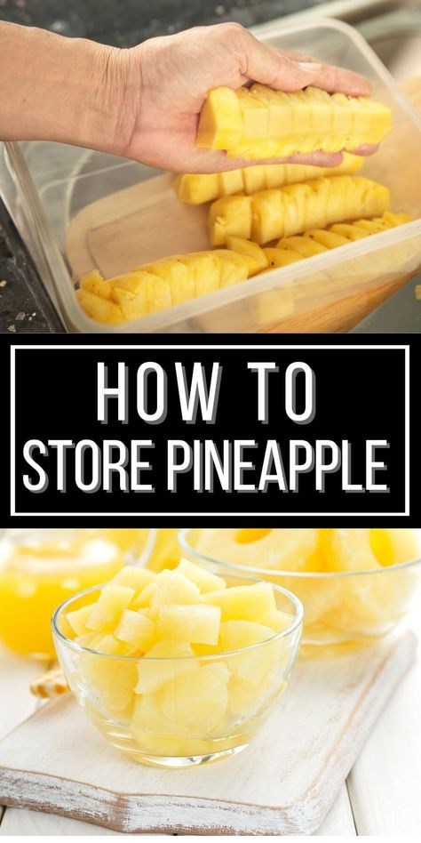 Love Fresh Pineapple but wonder how to store pineapple? Pineapple is a sweet treat that can be enjoyed in many different forms, but it can be a hassle when not knowing how to store pineapple properly. This tutorial will give you step by step instructions on how to store your pineapple so it lasts as long as it can for you to use! How To Store Fresh Pineapple, How To Store Pineapple In Fridge, Work Snacks, Pineapple Core, Pineapple Benefits, Storing Fruit, Chopped Pineapple, Cut Pineapple, Ripe Pineapple