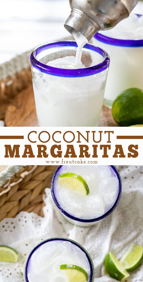 Taco Tuesday Drinks, Home Made Margaritas Recipes, Coconut Tequila Recipes, Coconut Tequila Drinks, Mexico Drinks, Vacation At Home, Homemade Margaritas, Coconut Margarita, Creamy Cocktails