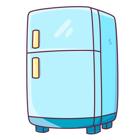 Cute Cartoon Apppliances Refrigerator Fridge Tattoo, Refrigerator Drawing, Refrigerator Illustration, Fridge Drawing, Fridge Illustration, Professional Presentation Design, Powerpoint Presentation Ideas, Fridge Design, Vectors Png