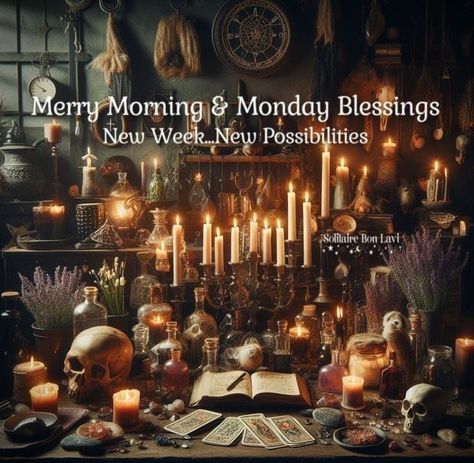 Monday Witch, Candles Spiritual, Spiritual Oils, Witchy Kitchen, Witch Pictures, Intuitive Empath, Witch Quotes, Mojo Bags, Monday Blessings