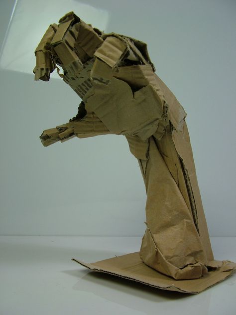 Cardboard hand sculpture 'After Rodin' - By Beverley Porter Sculpture Cardboard, Cardboard Hand, Cardboard Art Sculpture, Cardboard Costume, Fiesta Halloween, Sculpture Art Projects, Human Sculpture, Cardboard Sculpture, Trash Art