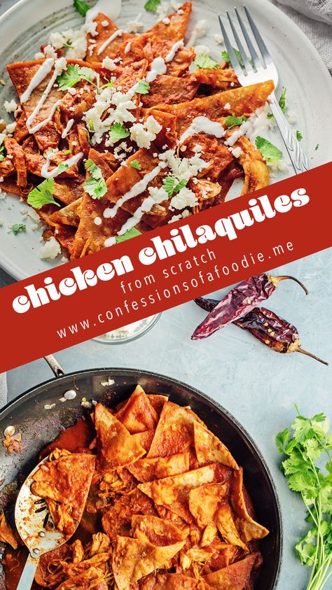 Chicken Chiliquillas Recipe, Chilaquiles With Chicken, Chicken Chiliquilles, Chicken Chilaquiles Recipe, Sauteed Chicken Recipes, Steam Chicken Recipe, Chicken Chilaquiles, Pressure Cooker Recipes Chicken, Chilaquiles Recipe