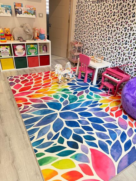 Check out this Amazon review of Abstract Colorful 8x10 Area Rug Modern Rainbow Dahlia Floral Rugs Multicolor Kids Area Rugs, Non-Slip Machine Washable Floor Carpet for Bedroom Living Room Playroom Classroom Dorm Office 8' x 10' Classroom Carpet, Rainbow Carpet, Classroom Carpets, 8x10 Area Rug, Floral Rugs, Playroom Classroom, Living Room Playroom, Carpet For Bedroom, Kids Area Rugs