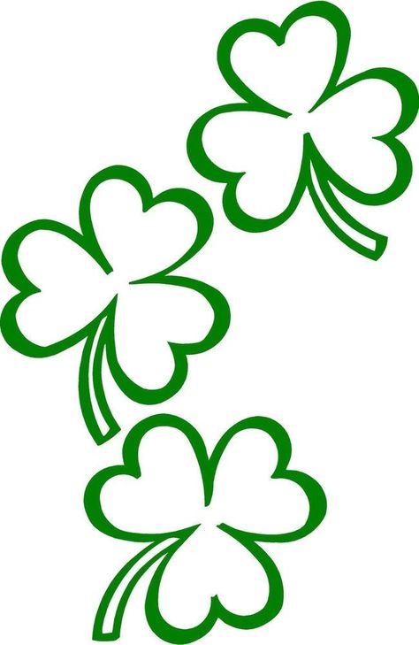 Flower Making Tutorial, St Patricks Day Clipart, Four Leaf Clover Tattoo, Irish Tattoos, Clover Tattoos, Green Construction, Dremel Wood Carving, Saint Patties, Ideas Handmade